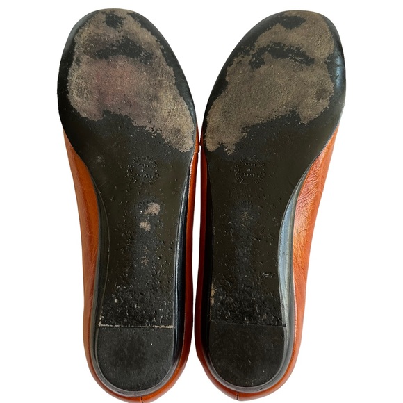 STEPHANE KELIAN Made in France Rust Orange Leather Flats * 6.5 UK | 8.5 - 9 US - Picture 11 of 13
